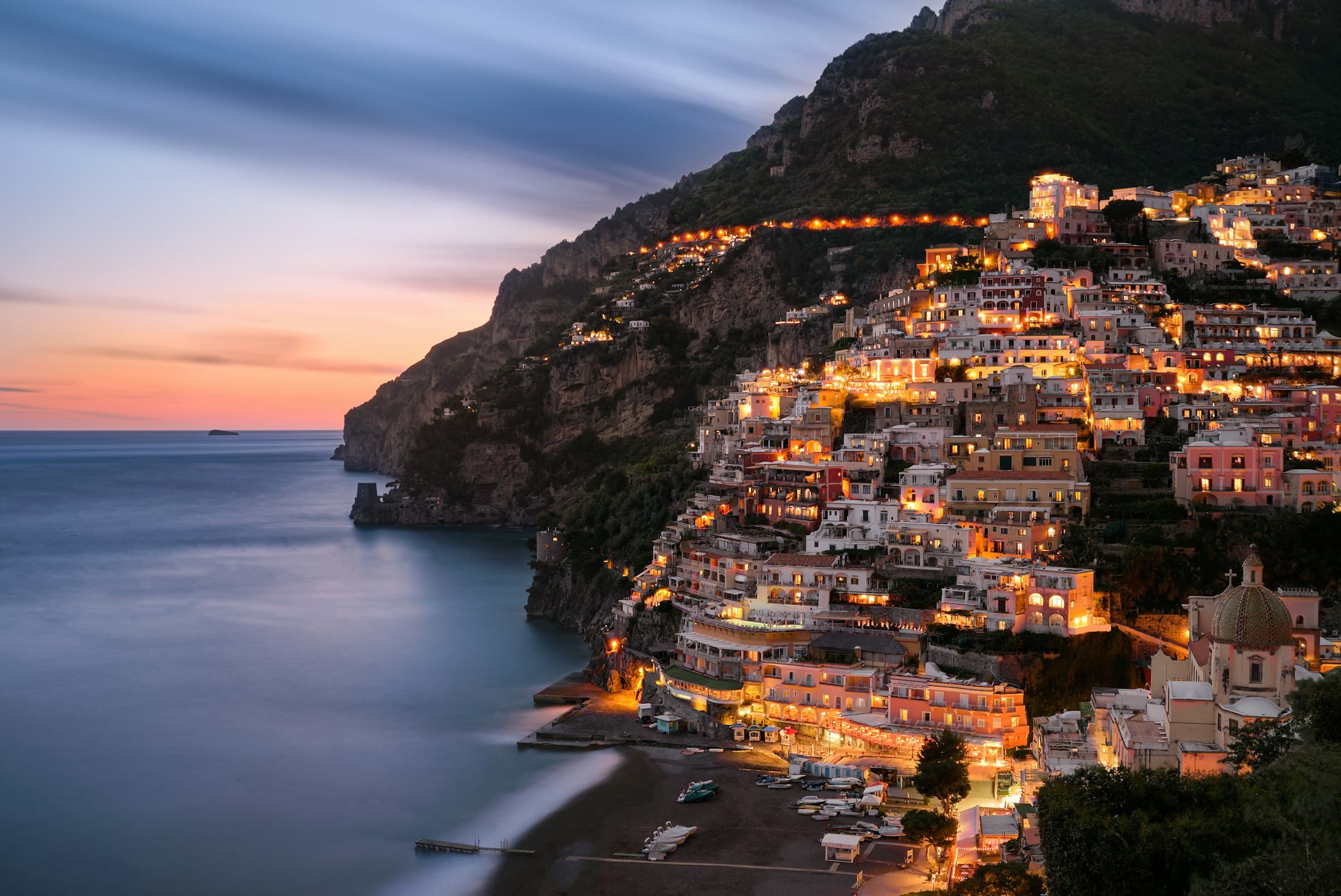 Positano et ses maisons colorées sur la côte amalfitaine